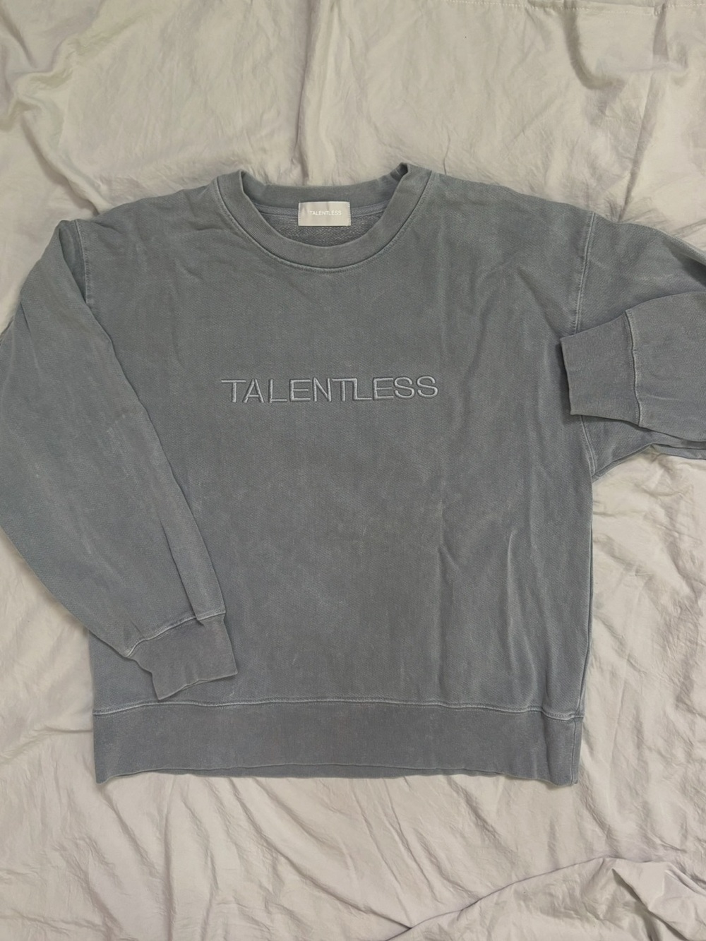 TALENTLESS Slate Blue Logo Crewneck Sweatshirt